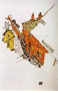 Egon Schiele, Street in Krumau